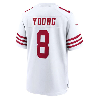 SF.49ers #8 Steve Young White Retired Player Game Jersey Stitched American Football Jerseys - Main View
