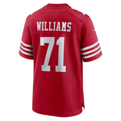 SF.49ers #71 Trent Williams Scarlet Player Game Jersey Stitched American Football Jerseys - Main View