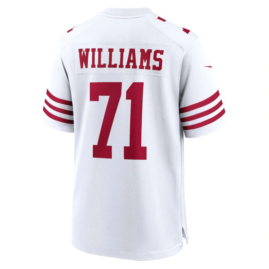 SF.49ers #71 Trent Williams White Player Game Jersey Stitched American Football Jerseys - Main View