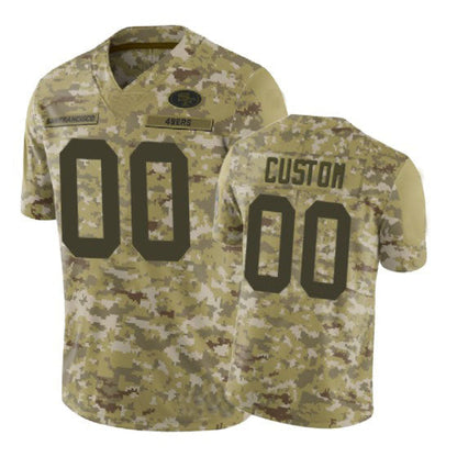 Custom SF.49ers Camo Stitched American Football Jerseys - Main View