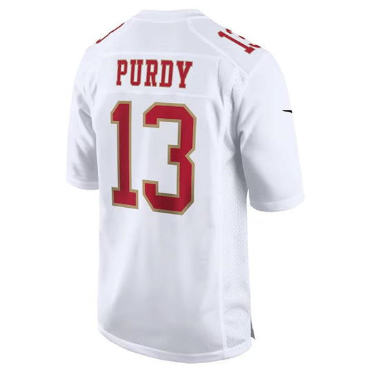 SF.49ers #13 Brock Purdy White carlet Player Game Jersey Stitched American Football Jerseys - Main View