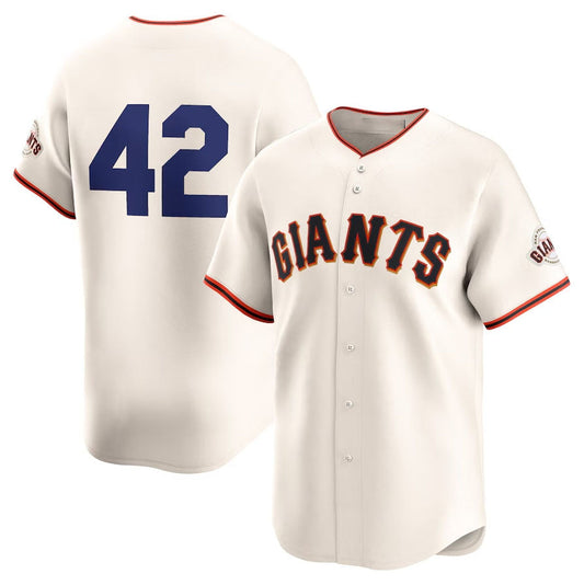 San Francisco Giants 2024 #42 Jackie Robinson Day Home Limited Jersey – Cream Stitches Baseball Jerseys - Main View