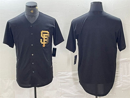 San Francisco Giants Blank Black Cool Base Stitched Baseball Jersey - Main View