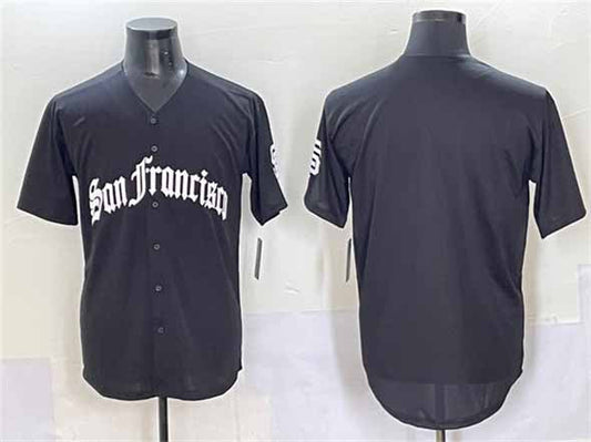 San Francisco Giants Blank Black 'Gothic Fog Edition' Vapor Premier Limited Stitched Baseball Jersey - Main View