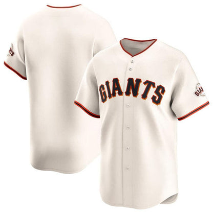 San Francisco Giants Blank Cream Home Limited Stitched Baseball Jersey - Main View