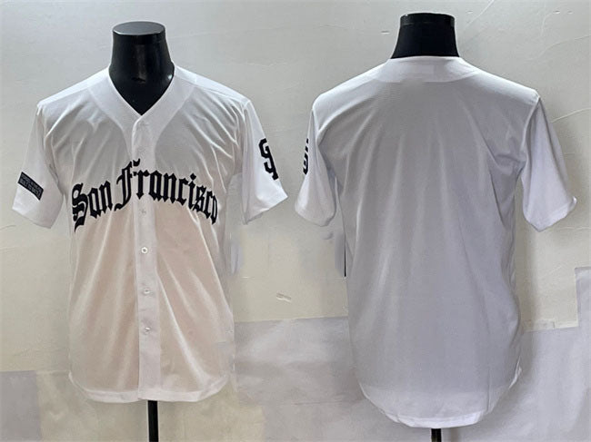San Francisco Giants Blank White 'Gothic Fog Edition' Vapor Premier Limited Stitched Baseball Jersey - Main View