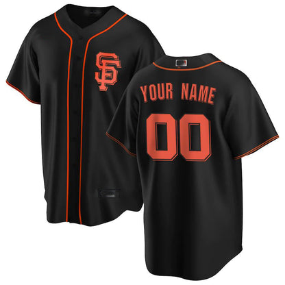 Baseball Jerseys Custom San Francisco Giants Black Alternate Replica Custom Jersey - Main View