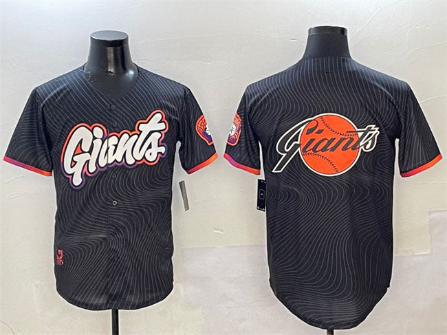 San Francisco Giants Team Big Logo Anthracite 2025 City Connect Limited Stitched Baseball Jersey - Main View