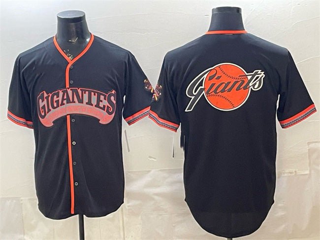 San Francisco Giants Team Big Logo Black 2026 Alternate Stadium Stitched Baseball Jersey - Main View