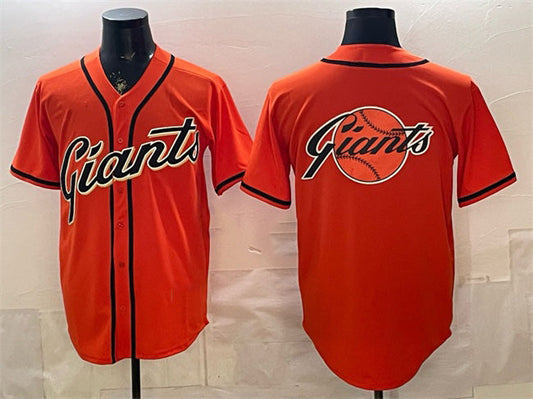 San Francisco Giants Team Big Logo Orange Cool Base Stitched Baseball Jersey - Main View