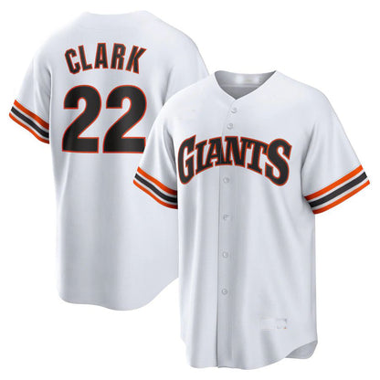 San Francisco Giants #22 Will Clark White Home Cooperstown Collection Player Jersey Baseball Jerseys - Main View