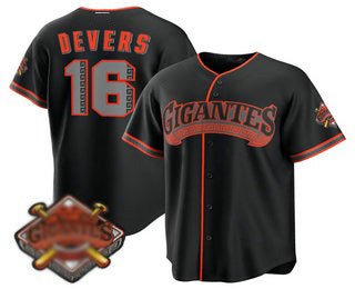 San Francisco Giants #16 Rafael Devers Black 2026 Alternate Stadium Stitched Baseball Jersey - Main View