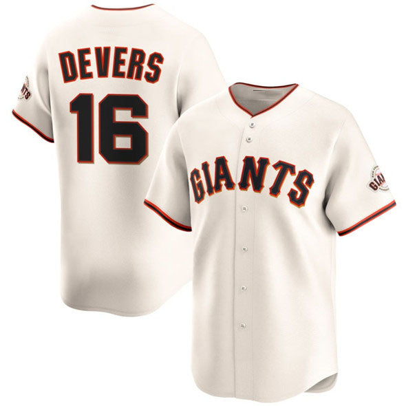 San Francisco Giants #16 Rafael Devers Cream 2024 Home Limited Stitched Baseball Jersey - Main View