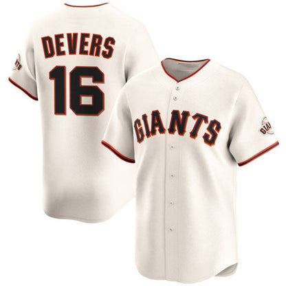 San Francisco Giants #16 Rafael Devers Cream 2024 Home Limited Stitched Baseball Jersey - Main View