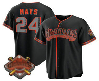 San Francisco Giants #24 Willie Mays Black 2026 Alternate Stadium Stitched Baseball Jersey - Main View
