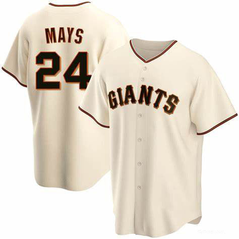 San Francisco Giants #24 Willie Mays Cream Cool Base Stitched Baseball Jersey - Main View