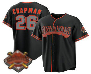 San Francisco Giants #26 Matt Chapman Black 2026 Alternate Stadium Stitched Baseball Jersey - Main View