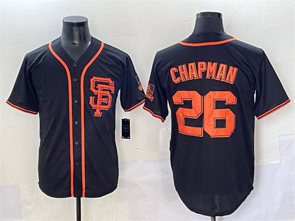 San Francisco Giants #26 Matt Chapman Black Cool Base Stitched Baseball Jersey - Main View