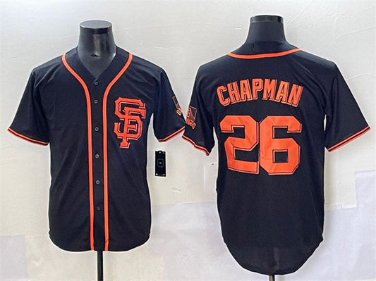 San Francisco Giants #26 Matt Chapman Black Cool Base Stitched Baseball Jersey - Main View