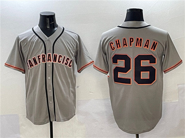 San Francisco Giants #26 Matt Chapman Gray Cool Base Stitched Baseball Jersey - Main View