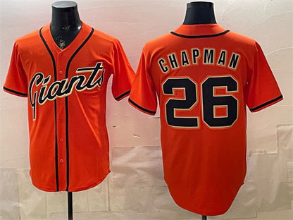 San Francisco Giants #26 Matt Chapman Orange Cool Base Stitched Baseball Jersey - Main View
