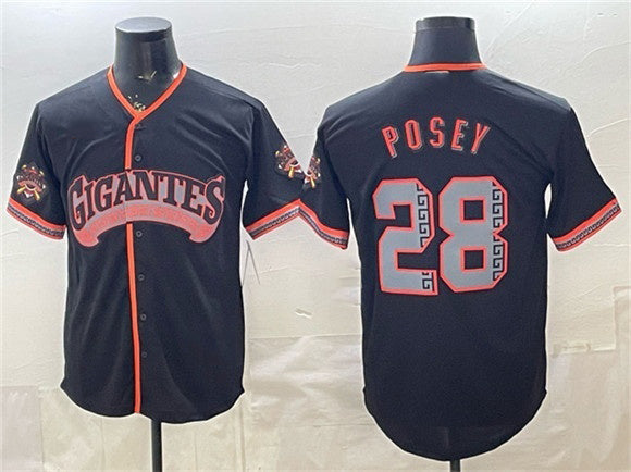 San Francisco Giants #28 Buster Posey Black 2026 Alternate Stadium Stitched Baseball Jersey - Main View