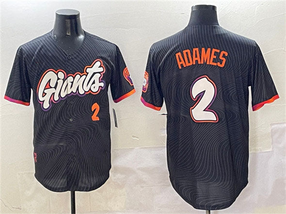 San Francisco Giants #2 Willy Adames Anthracite 2025 City Connect Limited Stitched Baseball Jersey - Main View