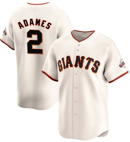 San Francisco Giants #2 Willy Adames Cream 2024 Home Limited Stitched Baseball Jersey - Main View