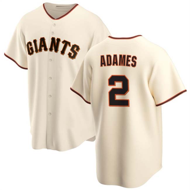 San Francisco Giants #2 Willy Adames Cream Cool Base Stitched Baseball Jersey - Main View