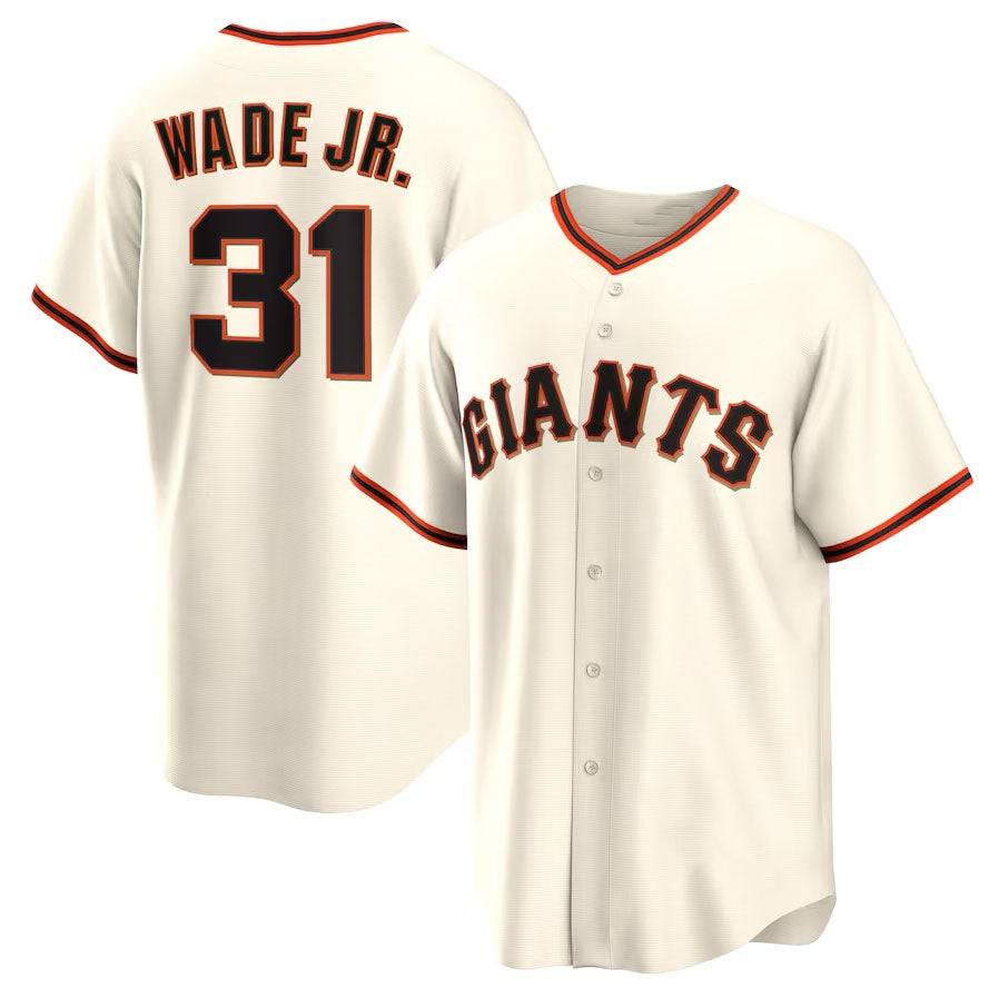 San Francisco Giants #31 LaMonte Wade Jr. Home Replica Player Jersey - Cream Stitched Baseball Jersey - Main View