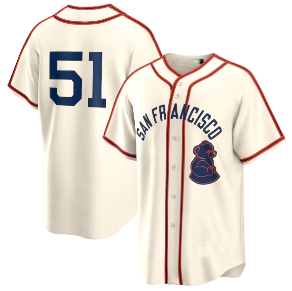 San Francisco Giants #51 Jung Hoo Lee Cream 2024 Rickwood Classic Replica Player Baseball Jersey - Main View