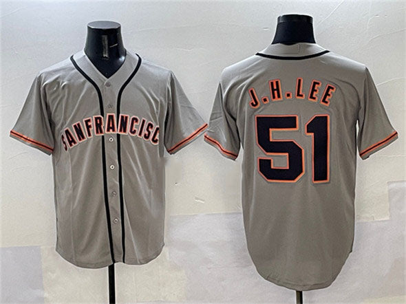 San Francisco Giants #51 Jung Hoo Lee Gray Cool Base Stitched Baseball Jersey - Main View