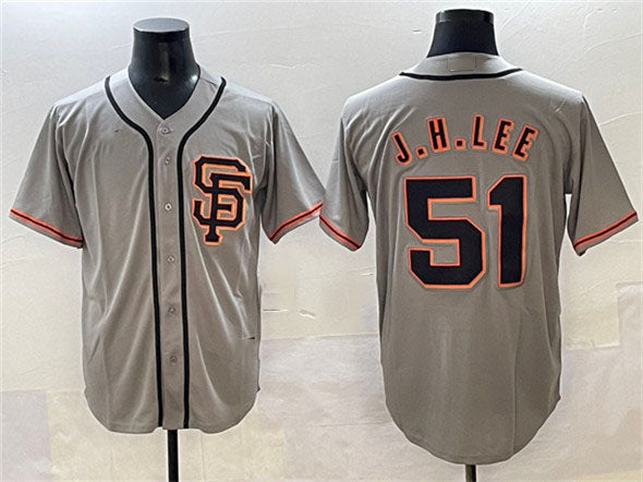 San Francisco Giants #51 Jung Hoo Lee Gray Cool Base Stitched Baseball Jersey - Main View