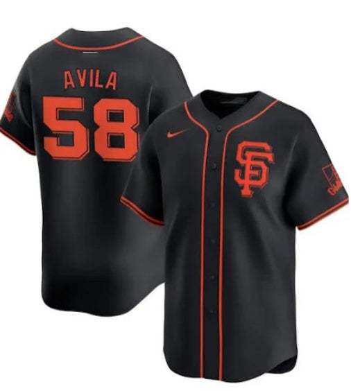 San Francisco Giants #58 Nick Avila Black 2024 Black AlternateLimited Stitched Baseball Jersey - Main View