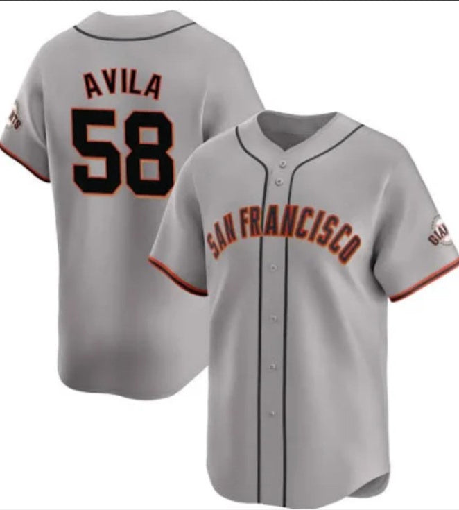 San Francisco Giants #58 Nick Avila Gray Away Limited Stitched Baseball Jersey - Main View
