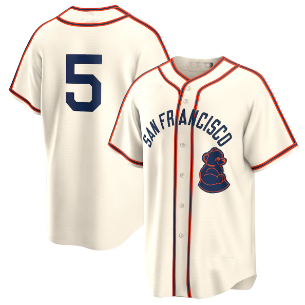 San Francisco Giants #5 Mike Yastrzemski Cream 2024 Rickwood Classic Replica Player Baseball Jersey - Main View