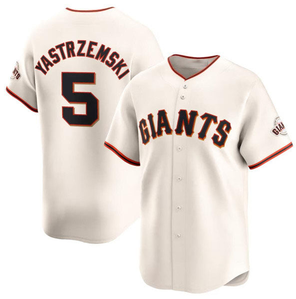 San Francisco Giants #5 Mike Yastrzemski Cream Cool Base Stitched Baseball Jersey - Main View