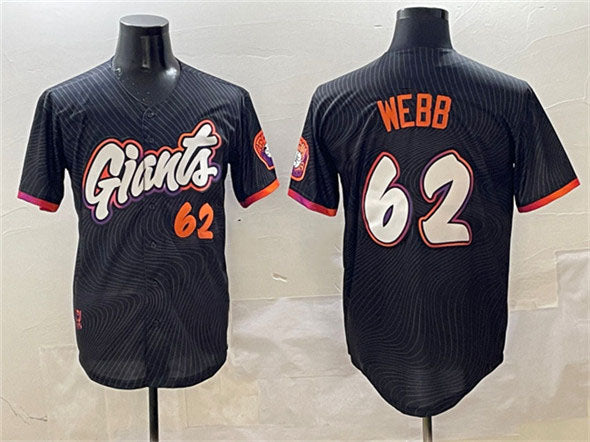 San Francisco Giants #62 Logan Webb Anthracite 2025 City Connect Limited Stitched Baseball Jersey - Main View
