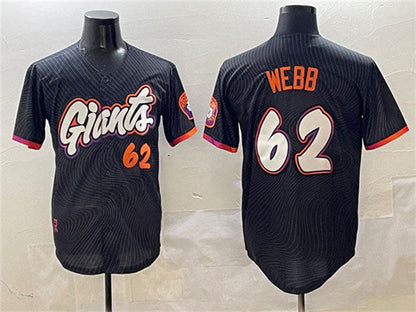 San Francisco Giants #62 Logan Webb Anthracite 2025 City Connect Limited Stitched Baseball Jersey - Main View