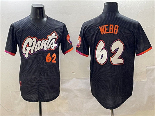 San Francisco Giants #62 Logan Webb Anthracite 2025 City Connect Limited Stitched Baseball Jersey - Main View