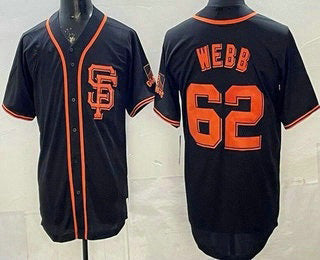 San Francisco Giants #62 Logan Webb Black Limited Stitched Baseball Jersey - Main View