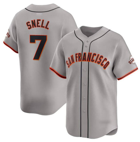 San Francisco Giants #7 Blake Snell Gray Away Limited Stitched Baseball Jersey - Main View