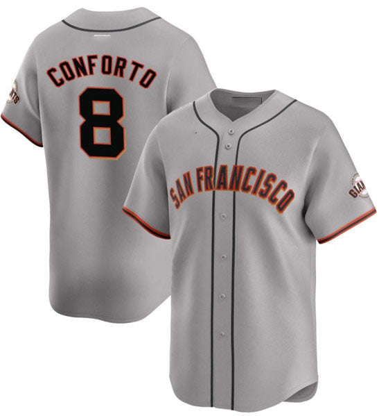 San Francisco Giants #8 Michael Conforto Gray Cool Base Stitched Baseball Jersey - Main View