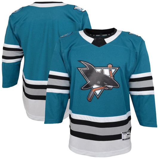 SJ.Sharks 30th Anniversary Premier Jersey Teal Stitched American Hockey Jerseys - Main View