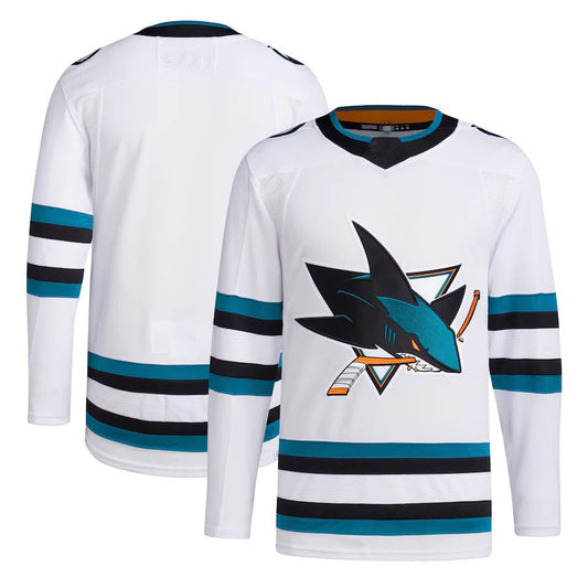 SJ.Sharks Away Primegreen Authentic Pro Jersey White Stitched American Hockey Jerseys - Main View