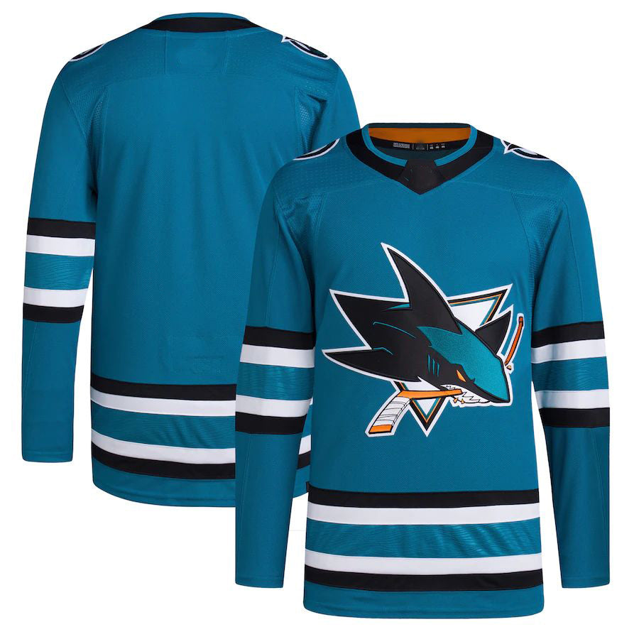 SJ.Sharks Home Primegreen Authentic Pro Jersey Teal Stitched American Hockey Jerseys - Main View