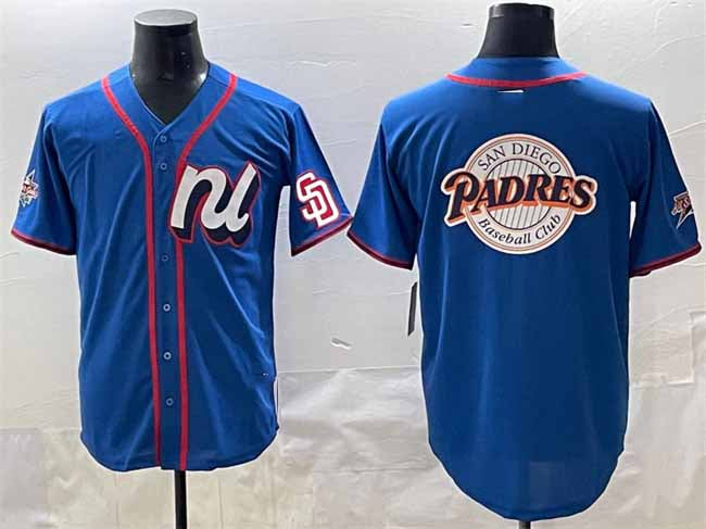 San Diego Padres National League Team Big Logo Blue 2025 All-Star Edition Limited Stitched Baseball Jersey - Main View
