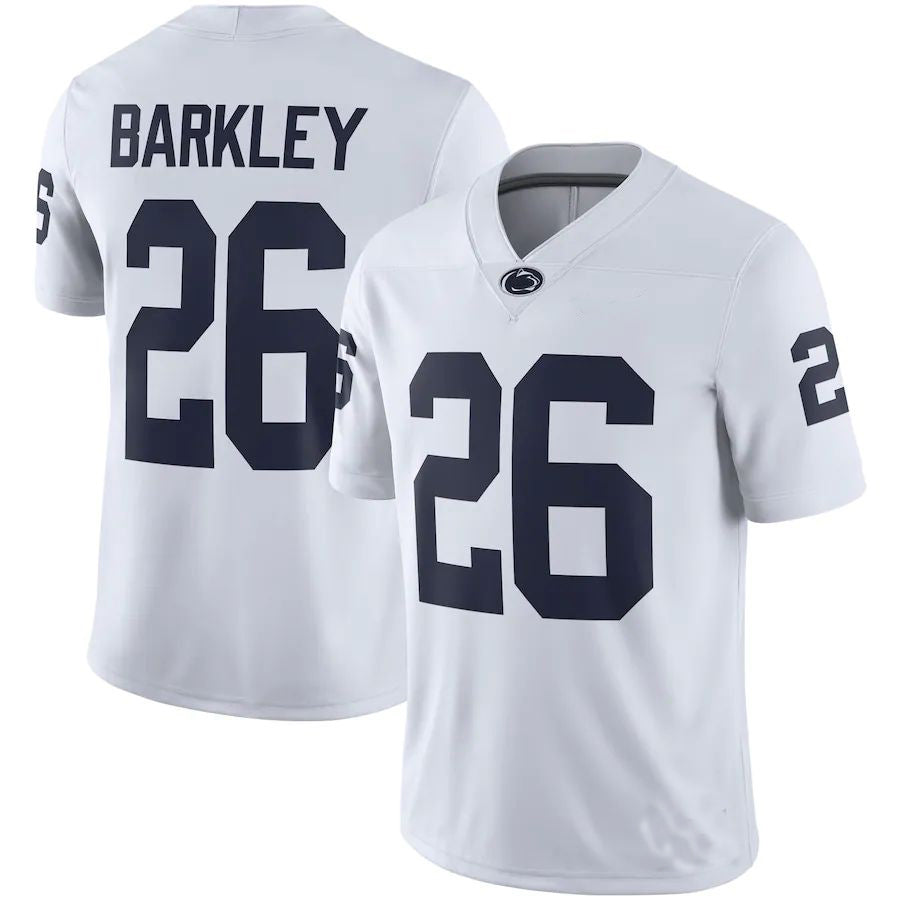P.State Nittany Lions #26 Saquon Barkley Alumni Game Jersey White Stitched American College Jerseys - Main View