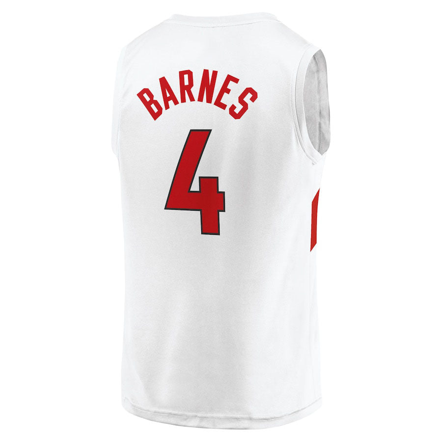 T.Raptors #4 Scottie Barnes Fanatics Branded  Fast Break Player Jersey White Association Edition Stitched American Basketball Jersey - Main View