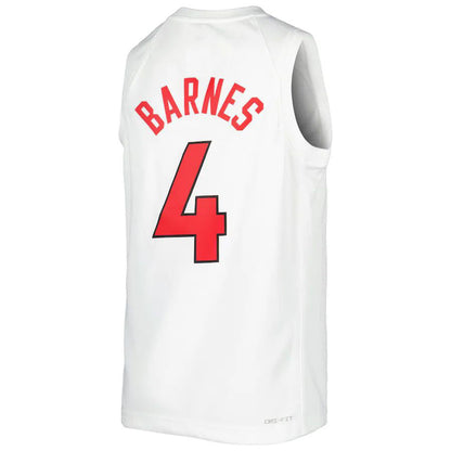 T.Raptors #4 Scottie Barnes  Swingman Player Jersey  White Association Edition Stitched American Basketball Jersey - Main View
